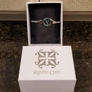 NEW! Rustic Cuff, letter  Y bracelet